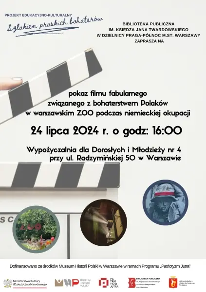 Seans filmowy w Bibliotece Publicznej im. Księdza Jana Twardowskiego w Dzielnicy Praga Północ m.st. Warszawy