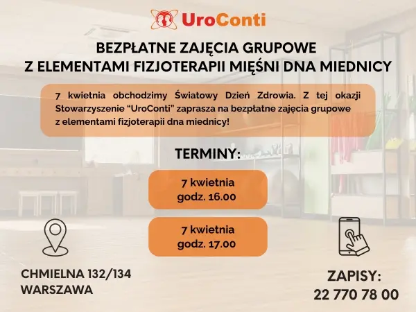Zajęcia grupowe z elementami fizjoterapii dna miednicy [godz. 16:00 i 17:00]