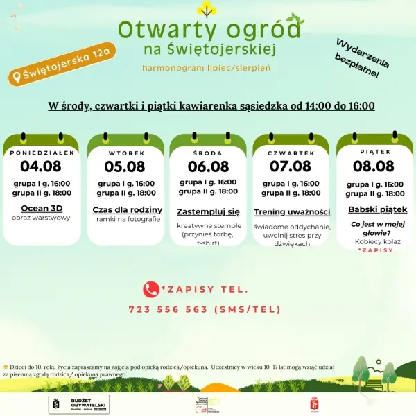 Letni czwartkowy trening uważności – świadome oddychanie i uwolnienie stresu przy dźwiękach [godz. 16 i 18]