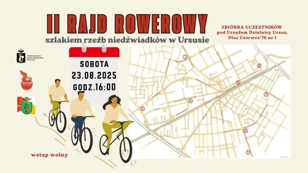 II Rajd rowerowy szlakiem rzeźb niedźwiadków w Ursusie