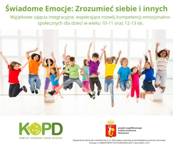 Świadome Emocje: Zrozumieć siebie i innych - zajęcia dla dzieci w wieku 10-11 lat