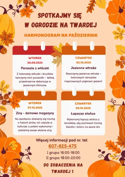 Spotkajmy się  na Twardej w ogrodzie | Jesienne witraże [godz. 16:00 i 18:00]