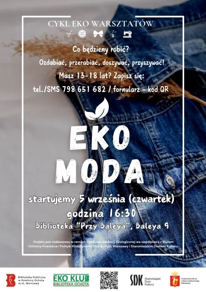 EKO MODA - cykl warsztatów dla młodzieży 