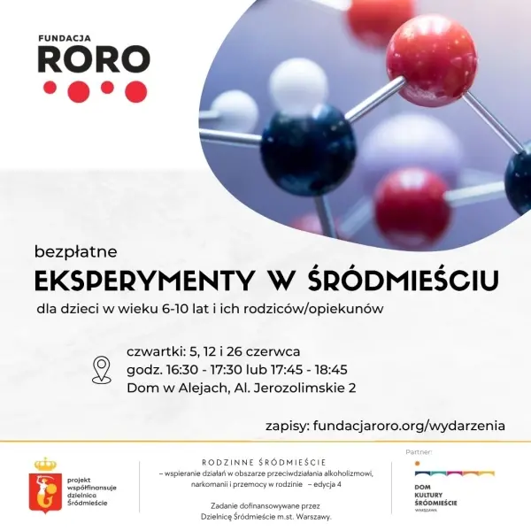 Warsztaty naukowe - Eksperymenty w Śródmieściu [godz. 16:30 i 17:45]