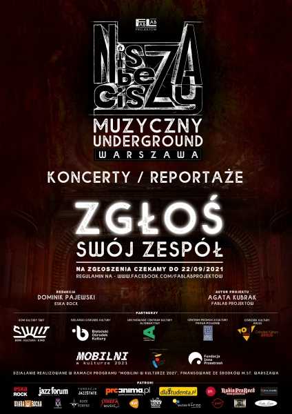 Nisza bez ciszy – muzyczny underground - Warszawa 2021 - ZGŁOŚ ZESPÓŁ