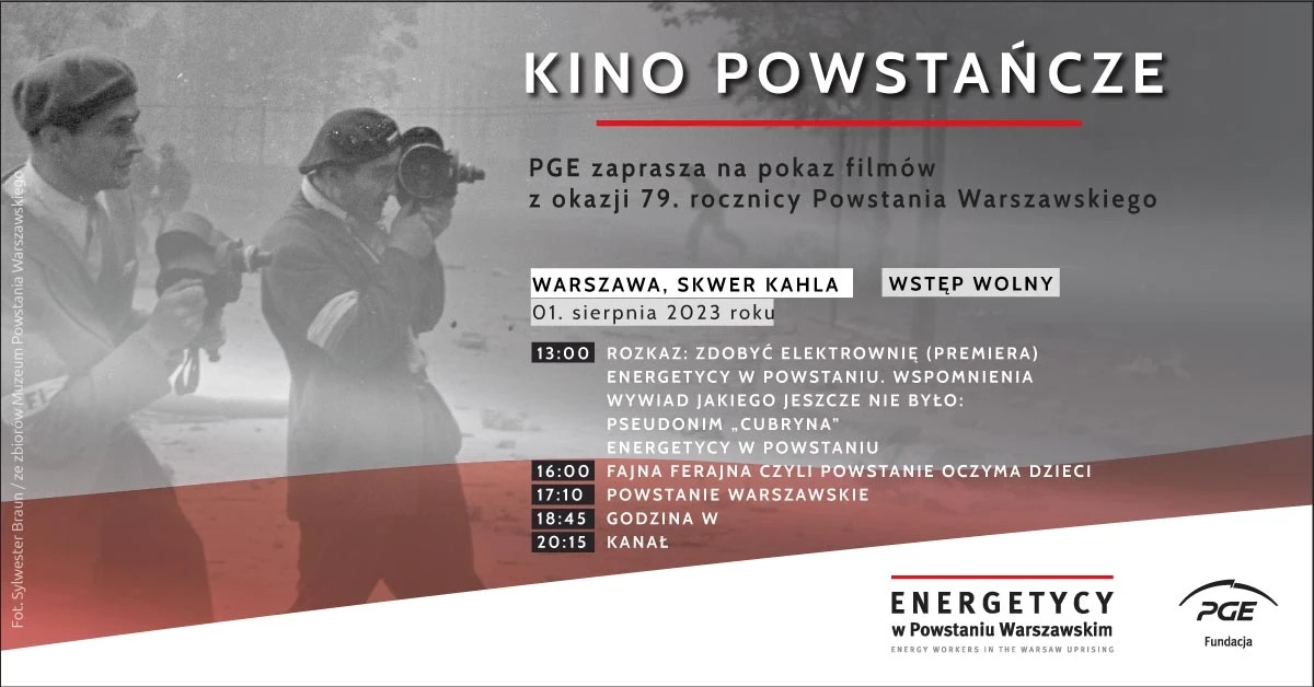Kino Powstańcze | Pokaz filmów z okazji 79. rocznicy Powstanie Warszawskiego