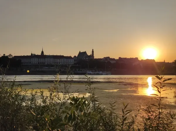 Zachodzące słońce na Starym Mieście