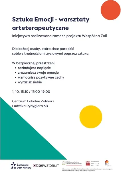 Sztuka Emocji - warsztaty arteterapeutyczne [NABÓR]
