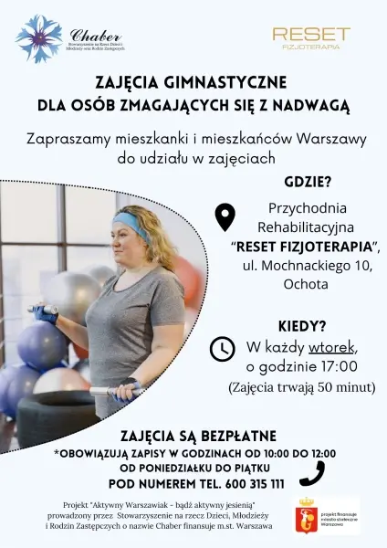 Zajęcia dla osób zmagających się z otyłością w RESET Fizjoterapia