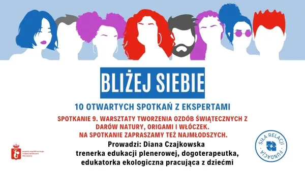 Tworzenie osób choinkowych z origami, darów natury, makram