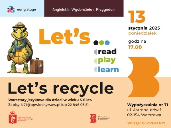 Warsztaty językowe dla przedszkolaków "Let’s recycle"