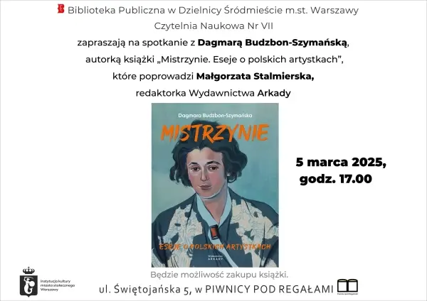 "Mistrzynie. Eseje o polskich artystkach" Dagmara Budzbon-Szymańska