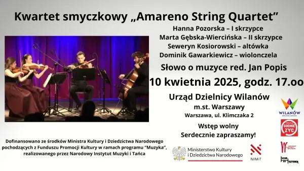 Kwartet smyczkowy AMARENO STRING QUARTET - recital