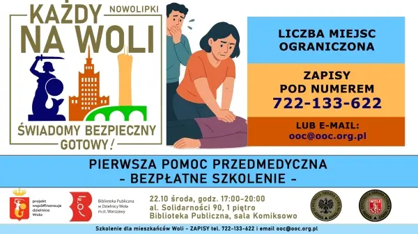 Naucz się pomagać! Bezpłatne szkolenie z pierwszej pomocy przedmedycznej