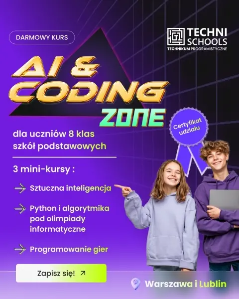 Kurs AI & Coding Zone dla 8-klasistów