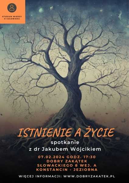 „Istnienie a życie” |  Spotkanie z dr Jakubem Wójcikiem