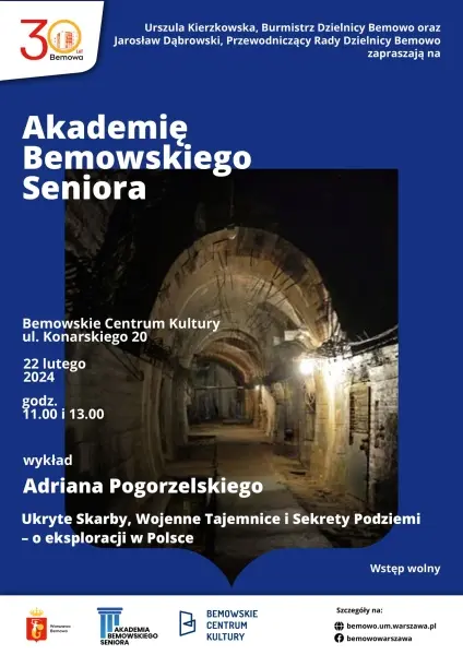 Akademia Bemowskiego Seniora - o eksploracji w Polsce [godz. 11:00 i 13:00]