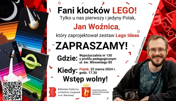 Spotkanie z Janem Woźnicą - Jedyny Polak z własnym zestawem LEGO