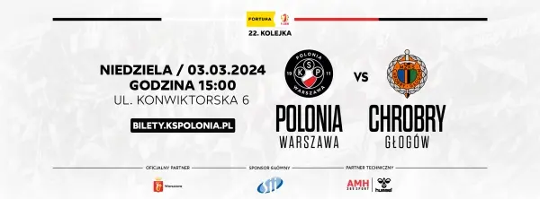 Mecz Polonia Warszawa - Chrobry Głogów 