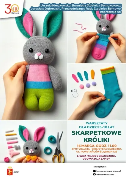 Warsztaty artystyczne dla dzieci: skarpetkowe króliki