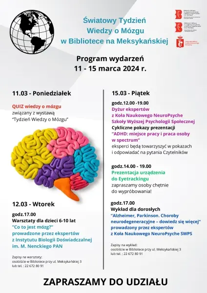 Światowy Tydzień Wiedzy o Mózgu "Co to jest mózg?" | Spotkanie prowadzone przez ekspertów z Instytutu Biologii Doświadczalnej 