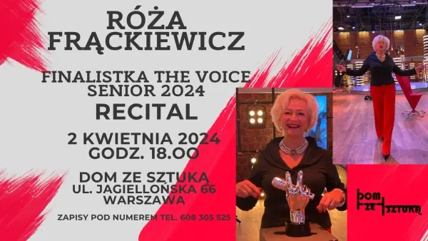 Recital RÓŻY FRĄCKIEWICZ - finalistki The Voice Senior 2024 w Domu Ze Sztuką