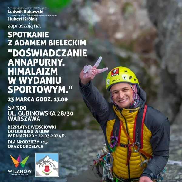 Spotkanie z Adamem Bieleckim | "Doświadczanie Annapurny. Himalaizm w wydaniu sportowym."