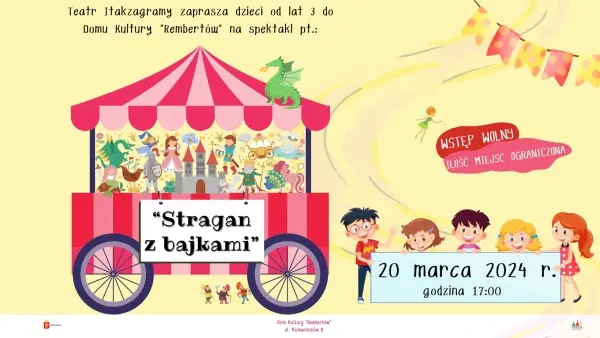 Spektakl dla dzieci "Stragan z bajkami" Teatru Itakzagramy