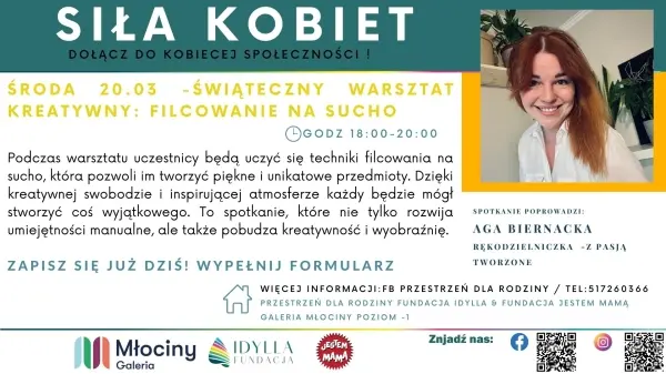 SIŁA KOBIET | "Świąteczny Warsztat Kreatywny: filcowanie na sucho"