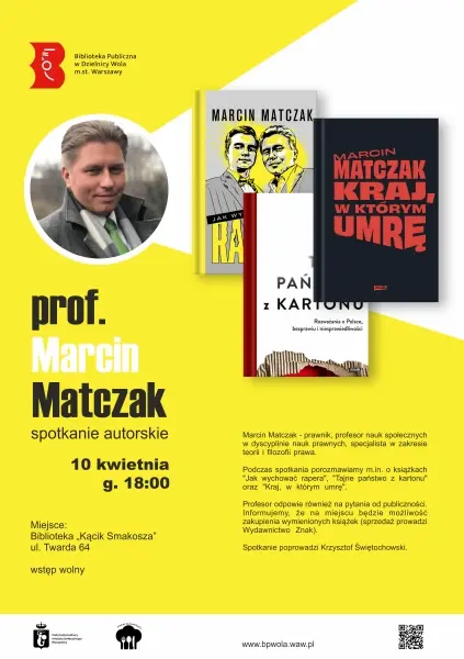 Spotkanie autorskie z prof. Marcinem Matczakiem
