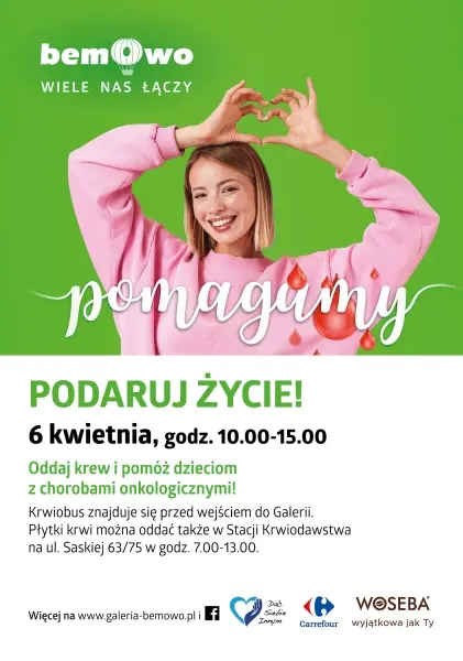 Galeria Bemowo zachęca do oddawania krwi