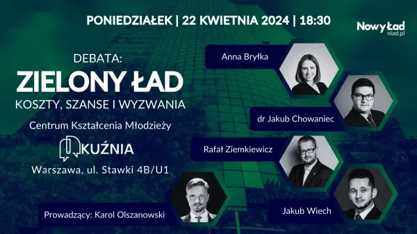 Zielony Ład - koszty, szanse i wyzwania | Dr. Jakub Chowaniec, Jakub Wiech, Anna Bryłka, Rafał Ziemkiewicz