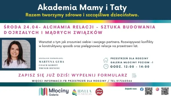 Akademia Mamy i Taty- Alchemia Relacji | Sztuka budowania dojrzałych i mądrych związków