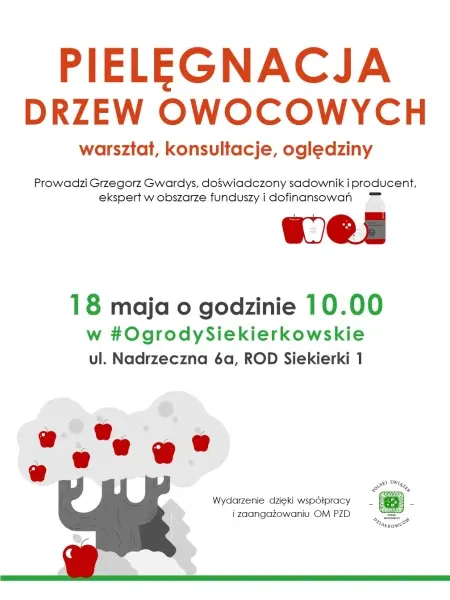 Wykład i pokaz | Uprawa i chemiczna ochrona drzew owocowych, konsultacje oraz praktyczne oględziny drzew