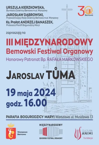 III Międzynarodowy Bemowski Festiwal Organowy | Jaroslav Tuma