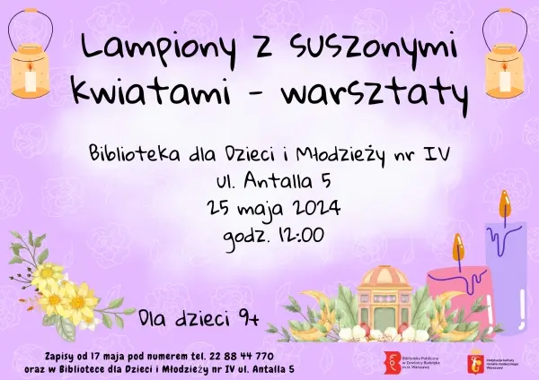 Wiosenne lampiony z suszonymi kwiatami