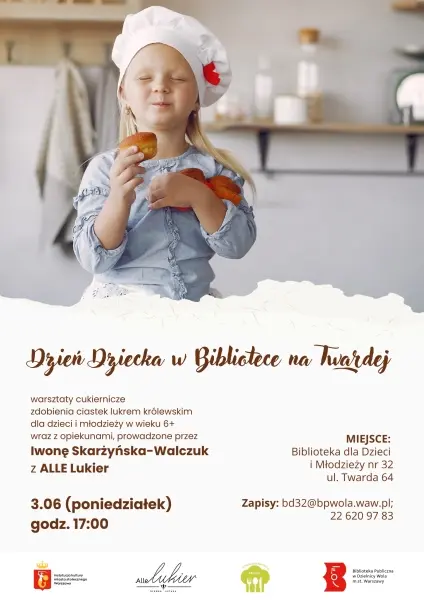 Dzień Dziecka w Bibliotece na Twardej | Warsztaty dekorowania ciasteczek z Iwoną Skarzyńską