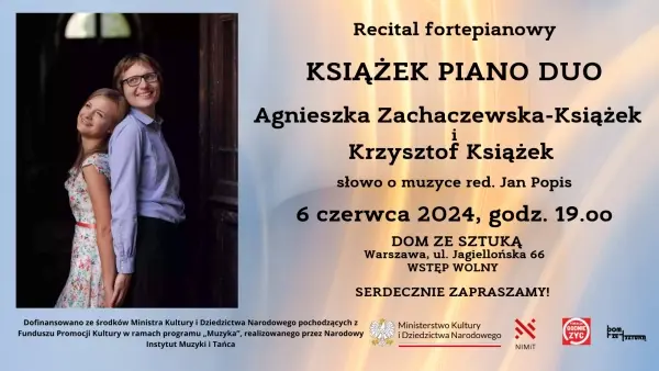 Recital fortepianowy KSIĄŻEK PIANO DUO - Agnieszka Zachaczewska-Książek i Krzysztof Książek 