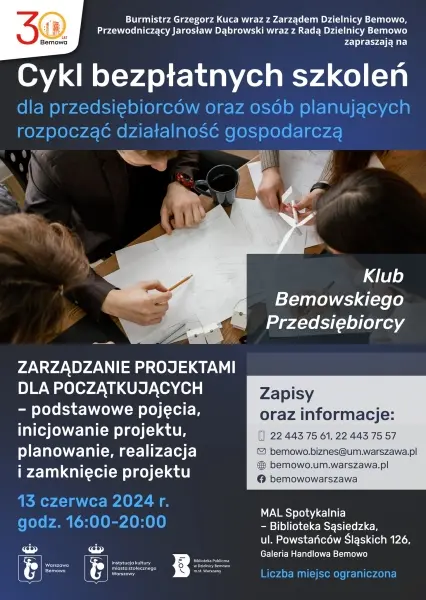Klub Bemowskiego Przedsiębiorcy | Zarządzanie projektami dla początkujących