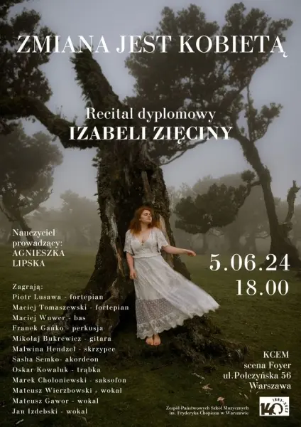 Recital Dyplomowy: ZMIANA JEST KOBIETĄ
