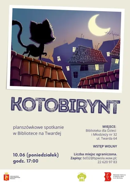 „Kotobirynt" - planszówkowe spotkanie w Bibliotece na Twardej