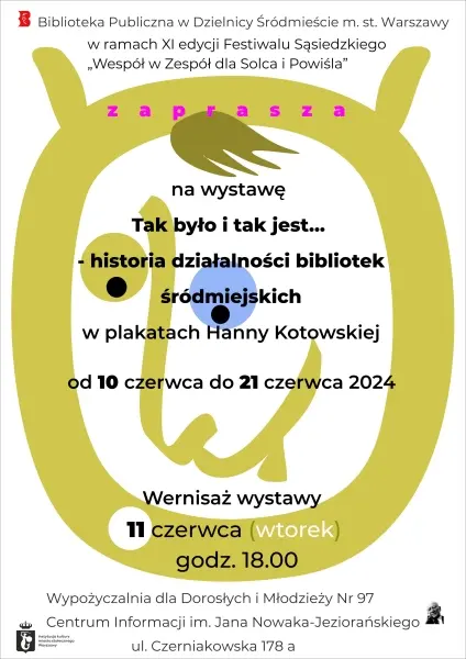 Tak było i tak jest. Historia działalności bibliotek śródmiejskich w plakatach Hanny Kotowskiej