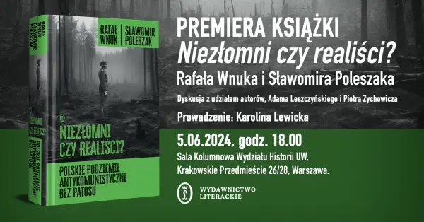 Premiera książki „Niezłomni czy realiści?” Rafała Wnuka i Sławomira Poleszaka 