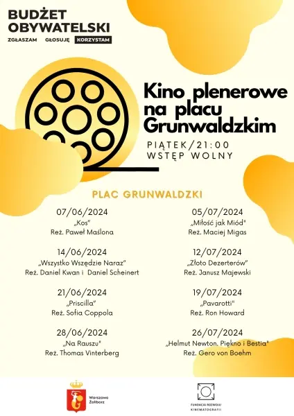 Kino plenerowe na placu Grunwaldzkim - Pavarotti