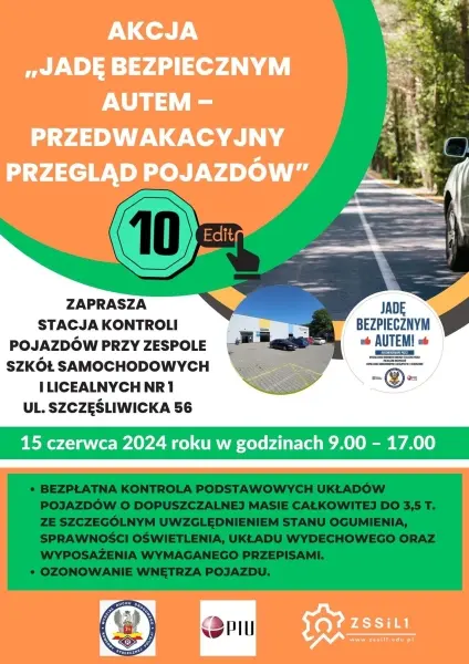 Akcja "Jadę bezpiecznym autem - przedwakacyjny przegląd pojazdów"