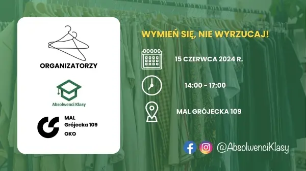 Wymień się, nie wyrzucaj | Action of exchanging things