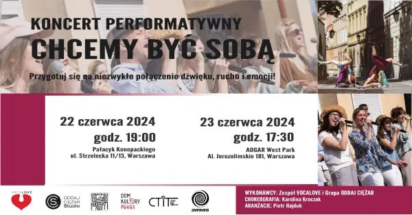 “Chcemy być sobą” - koncert performatywny zespołu VOCALOVE i grupy ODDAJ CIĘŻAR