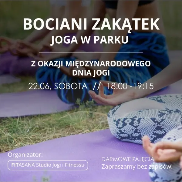 Światowy Dzień Jogi na Białołęce w parku Bociani Zakątek