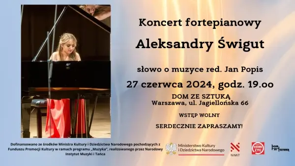 Recital fortepianowy ALEKSANDRY ŚWIGUT 