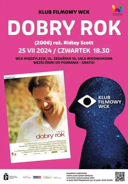 Klub Filmowy WCK: seans filmu "DOBRY ROK" 